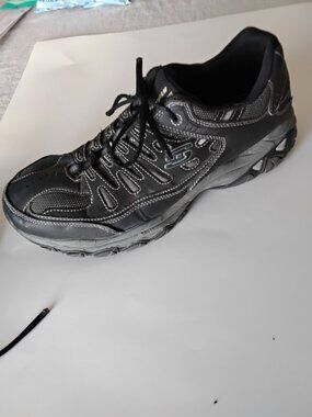 Skechers After Burn Memory Fit Men’s 12 Extra Wide Black Charcoal